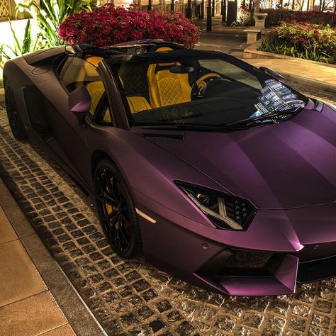 Aventador Matte Purple Car, Purple Lamborghini, Matte Cars, Dream Cars Lamborghini, Matte Purple, Chasing Cars, Purple Car, Bike Pic, Chevy Chevelle