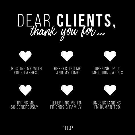 Dear clients, you are so appreciated! 🤍🥰 #lashtech #lashappointment #lashartist #lashclients #lashextensions Lash Facts Eyelash Extensions, Lash Extensions Story Ideas, Client Selfie Quotes, Lash Extension Reminders, Lash Information For Clients, Lash Business Aesthetic Instagram, Lash Extensions Instagram Feed, Lash Extension Quotes For Instagram, Lash Instagram Story Ideas