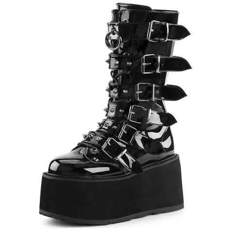 Goth Love, Black Cosplay, Women's Motorcycle Boots, Boots Zipper, Women Platform Shoes, Design Moda, Womens Combat Boots, High Heel Wedges, Cosplay Shoes