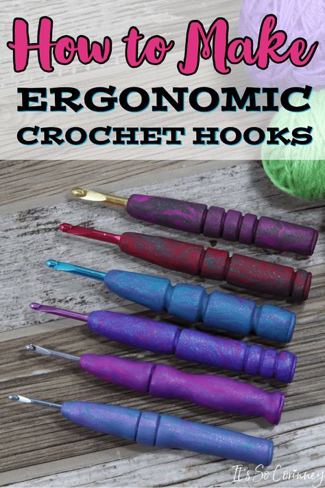 Polymer Clay Crochet Hook Handles How To Make, Diy Polymer Clay Crochet Hook Handle, Resin Crochet Hook Diy, Polymer Clay Yarn Bowl, Polymer Clay Crochet Hook Handles, Diy Crochet Hook Handle, Polymer Clay Crochet Hooks, Diy Crochet Hook, Aip Meals