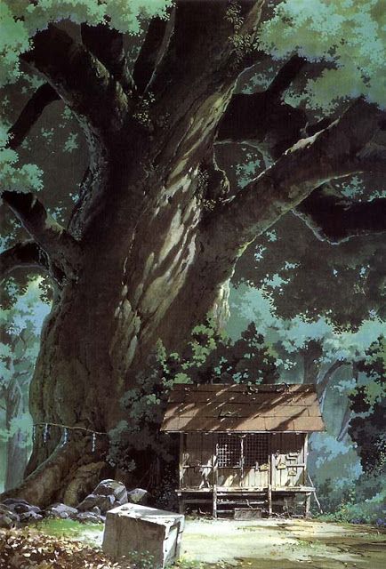 Kazuo Oga, Totoro Characters, Hayao Miyazaki Art, Miyazaki Art, Ghibli Artwork, Neighbor Totoro, Tree Images, Castle In The Sky, Ghibli Art