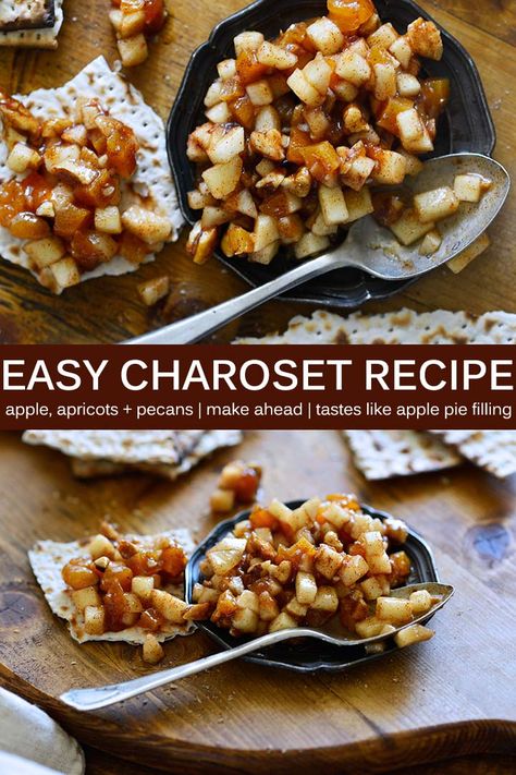 Sabbath Dinner, Passover Recipes Dinner, Charoset Recipe, Passover Dinner, Seder Meal, Apricot Preserves, Jewish Holiday Recipes, Jewish Cuisine, Passover Seder