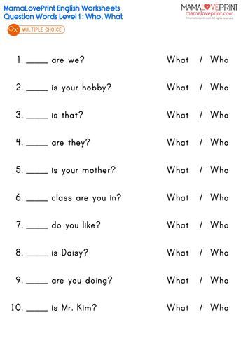 #MamaLovePrint #QuestionsWords #What #Who #Questions #When #Where #How #HowMany #EnglishVocabulary #Vocabulary #VocabularyWorksheets #Spelling #SpellingWords #SpellingWorksheets #ESLWorksheets #EnglishTeachingResources #LearningEnglish #EnglishWorksheets #EnglishWorksheet #EnglishPrintable #EnglishPDF #WorksheetPDF #FreeDownload #HomeLearning #FreeExercis #SchoolEnglish #HomeworkEnglish How Questions, Grade 1 English Worksheets, Who Questions, Basic English Grammar Book, Grammar Notes, English Grammar Notes, Grammar Questions, Who What Where, Learning Phonics