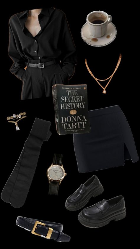 The secret history The Secret History Aesthetic Outfits, Camila The Secret History, The Secret History Outfit, History Outfit, The Secret History Aesthetic, History Aesthetic, Everyday Bag Essentials, Dark Acadamia, Dark Academia Outfit