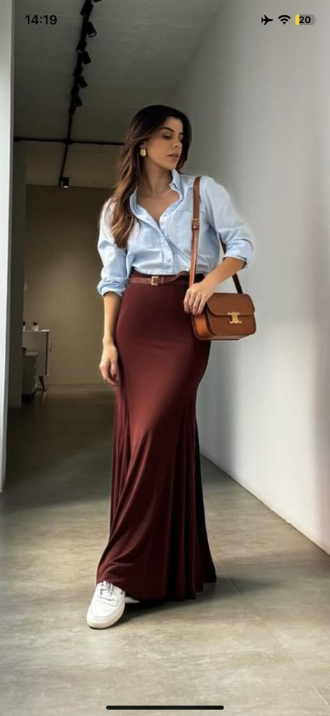 Burgundy Silk Skirt Outfit, Maroon Skirt Outfit, Burgundy Skirt Outfit, Silk Skirt Outfit, Floral Skirt Outfits, Satin Skirt Outfit, Maroon Skirt, Burgundy Skirt, Europe Outfits