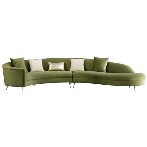 Two Sofas, Dream Sofa, Led Store, Unique Sofas, The Velvet, Luxury Sofa, Velvet Sofa, Green Velvet, Modular Sofa