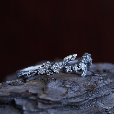 Twig Wedding Band, Branch Engagement Ring, Leaf Wedding Band, Twig Engagement Ring, Ring Matching, Twig Ring, Nature Ring, Vintage Wedding Band, Silver Wedding Rings