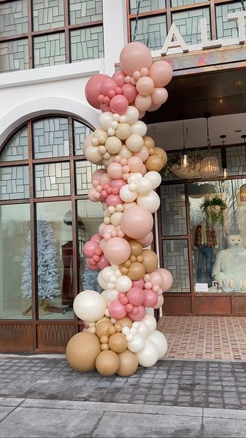 Neutral Balloons Color Schemes, Sweet Sixteen Color Schemes, Balloon Garland Color Scheme, Balloon Color Schemes, Sweet 16 Color Schemes, Sweet Sixteen Birthday Party Ideas, Birthday Brunch, Sweet Sixteen Birthday, Pink Balloons