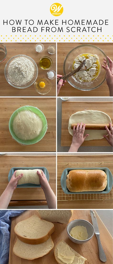 Make Homemade Bread, Baking Bread At Home, Easy Homemade Bread, Basic Bread Recipe, Homemade Bread Recipe, Bread From Scratch, Bread Dough Recipe, Delicious Family Dinners, Bread At Home