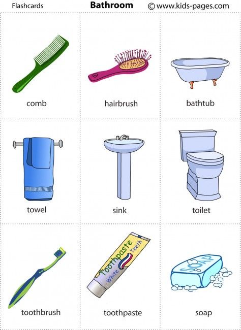 Bathroom flashcard  http://www.kids-pages.com/folders/flashcards/Bathroom/Bathroom.pdf Oppgaver For Barn, Learning English For Kids, Flashcards For Kids, English Vocab, Bahasa Melayu, Kids English, English Language Teaching, English Lessons For Kids, English Course