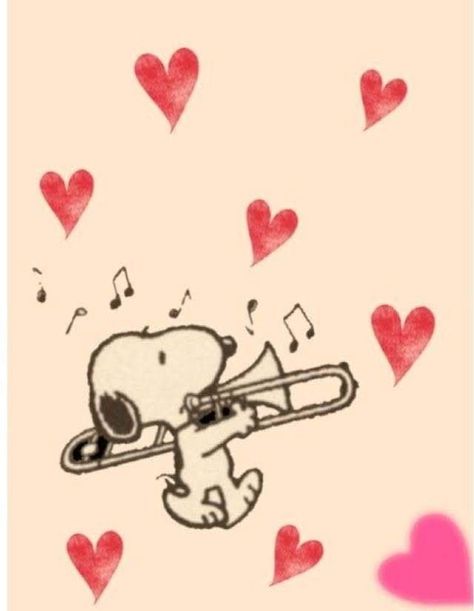 Trombone Art, Snoopy Music, Fowl Language Comics, Snoopy Dog, Snoopy Funny, Band Nerd, Graffiti Doodles, Peanuts Cartoon, Snoopy Wallpaper