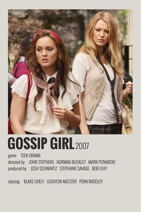 [ alternative minimalist polaroid movie tv show poster ] [ blair waldorf leighton meester . serena van der woodsen blake lively ] Gossip Girls Poster, Scrapbook Disney, Posters Minimalist, Polaroid Posters, Most Paused Movie Scenes, The Truman Show, Iconic Movie Posters, Xoxo Gossip, Gossip Girls