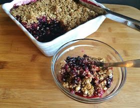 3 cups Saskatoon berries ½ cup granulated sugar 1-2 tbsp. fresh squeezed lemon juice 1½ tbsp. cornstarch For the topping, ½ cup butter, softened ¾ cup brown sugar ¼ cup all-purpose flour 1 heaping cups oats Saskatoon Berry Crisp, Saskatoon Recipes, Saskatoon Berry Recipe, Tiny Oven, Berry Crisp Recipe, Apple Rhubarb, Saskatoon Berry, Berry Crisp, Gluten Free Carrot Cake