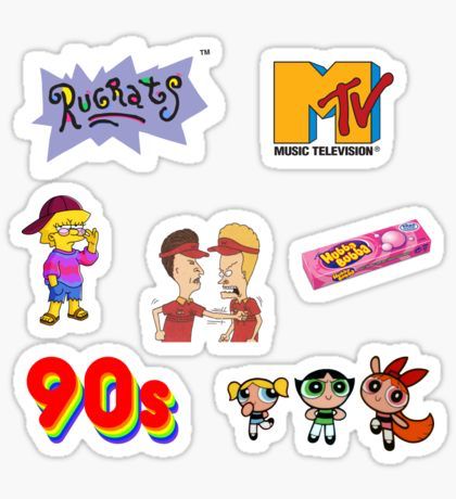 90s Stickers, Best 90s Cartoons, 90s Theme Party, Sticker Transparent, 90s Theme, Iphone Case Stickers, 90s Party, 90s Cartoons, Stickers For Sale