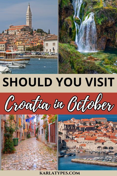 CROATIA IN OCTOBER: A COMPLETE GUIDE TO VISITING CROATIA IN AUTUMN - Karla Types Croatia In October, Visiting Croatia, Miami Key West, Plitvice Lakes National Park, Visit Croatia, Plitvice Lakes, Summer Destinations, European Destinations, Coastal Towns