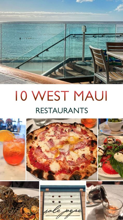 We love to find great restaurants on Maui to enjoy and recommend to our friends and visitors! It really enhances your dining experience when you get a local’s perspective on the best places to eat, so we’re here to help. Here is a compilation of our top favorite West Maui restaurants broken down by areas. There are of course many more that we love to eat at, this is not a complete and definitive list of the only good places on the West side. Maui Places To Eat, Best Places To Eat In Maui, Maui Hawaii Food, Wailea Maui Restaurants, Hawaii 2023, Molokini Crater, Paia Maui, Haleakala Sunrise, Kapalua Maui