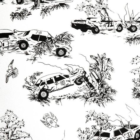 See more images from the toile trend: get in on this on domino.com Demolition Derby, Toile Wallpaper, Toile Pattern, Feature Wallpaper, How To Hang Wallpaper, Grasscloth Wallpaper, Paper Wallpaper, Wallpaper Calculator, Original Wallpaper