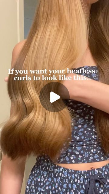 Tessa on Instagram: "MY FAVORITE heatless curls 💓 I’ve tried so many but l always come back to these
.
.
.
.
.
.
.
.
.
.
.
.
.
 #haircare #hearlesscurls #longhair #loosecurls #heatlesshair #tessapeay #healthyhair #hairoil" Best Heatless Curls, Heartless Curls, Heatless Hairstyles, Heatless Curls, February 22, Hair Clothes, Loose Curls, Curled Hairstyles, Hair Oil