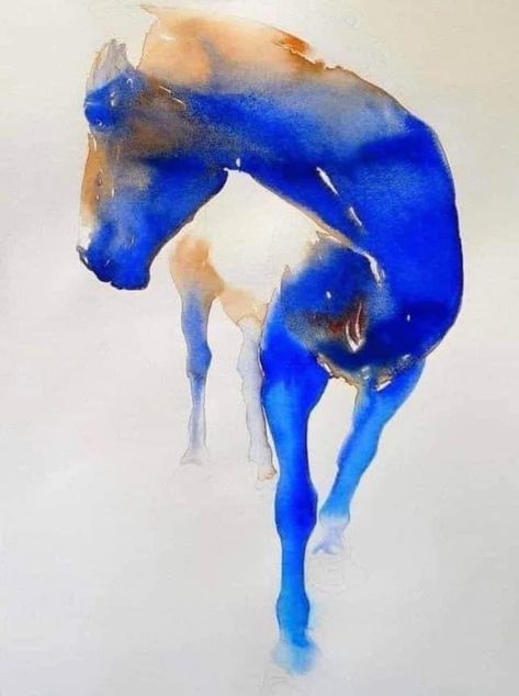 Watercolor painting by Carol Carter Abstract Horses, Art Bizarre, Teaching Watercolor, Abstract Horse Painting, Vision Art, Horse Paintings, Abstract Horse, Equestrian Art, Watercolor Horse