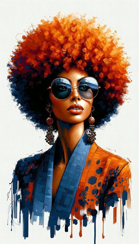 Africa Art Design, African Women Art, Black Inspiration, Black Art Painting, Africa Art, Wearing Sunglasses, Black Artwork, Black Art Pictures