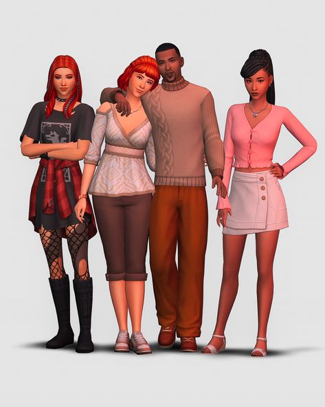 Sims 4 Lookbooks No Cc, 4 Family, Sims 4 Family, 4 Characters, Sims 4 Characters, Sims 4 Cas, Ts4 Cc, Sims 4 Cc Finds, Sims 4 Clothing