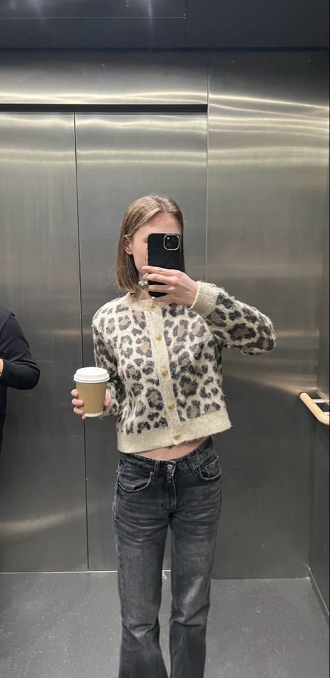 #cardigan #fashion #autumn #aesthetic #falloutfitsforwomen #leopardprint Leopard Print Cardigan Outfit, Print Cardigan Outfit, Leopard Cardigan Outfit, Leopard Cardigan, Cardigan Outfit, Leopard Print Cardigan, Cardigan Outfits, Fashion Autumn, Printed Cardigan