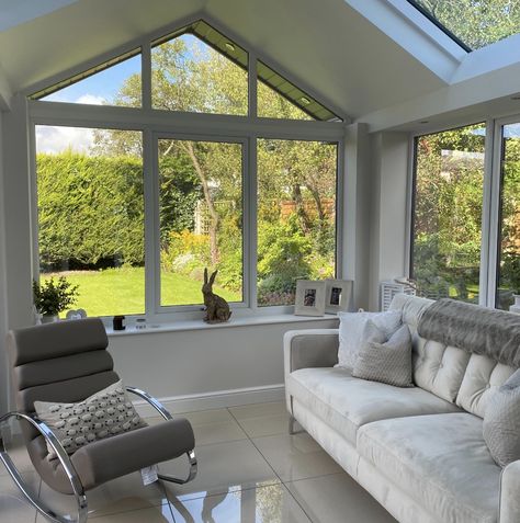 Sun Room Extension Ideas, Conservatory On Bungalow, Solid Roof Conservatory, Tiny Conservatory Ideas, Conservatory Upgrade Ideas, Townhouse Conservatory, Conservatory Upgrade, Mini Conservatory, Conservatories Ideas