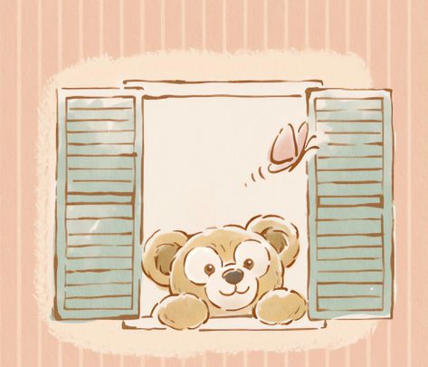 Wallpaper Tab, Duffy And Friends, Duffy The Disney Bear, Disney Illustration, Disney Pics, Disney Bear, Disney 100, Book Wallpaper, Kawaii Wallpaper