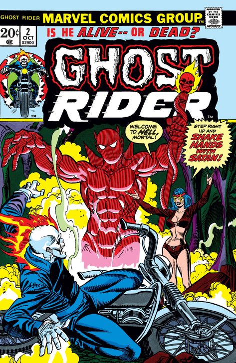 Ghost Rider (1973) #2 Ghost Rider Comic, Sentry Marvel, Daimon Hellstrom, Ghost Rider Johnny Blaze, Ghost Rider 2, Johnny Blaze, Marvel Comics Covers, Univers Marvel, Vintage Comic Books