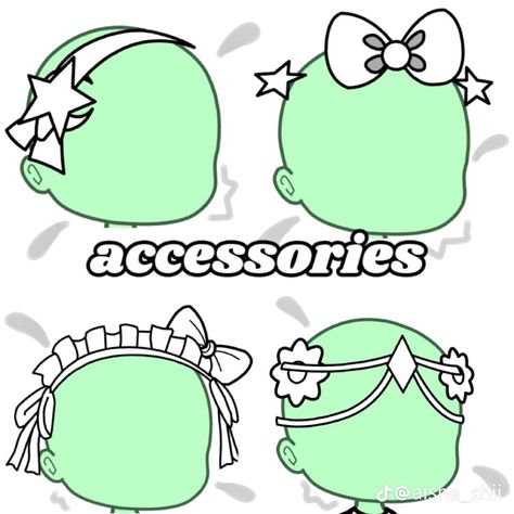 Gacha Life Accessories Ideas, Coiffure Gacha Life, Gacha Life Accessories, Gacha Life Hair, Gacha Life Sleep Outfits, 가족 일러스트, Gacha Fits, Gacha Hacks, Realistic Mermaid Tails