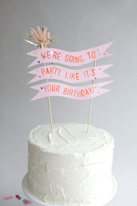 Diy Cake Topper, Celebrate Good Times, Diy Cake, It's Your Birthday, Savoury Cake, Pretty Cakes, Cake Inspiration, Birthday Cake Toppers, Let Them Eat Cake