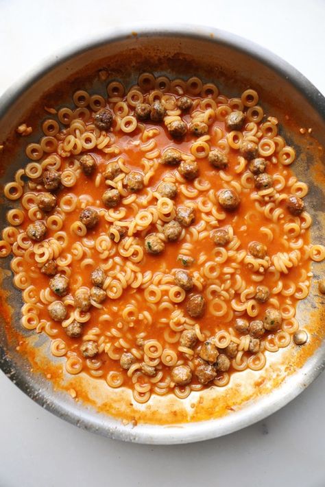 Homemade Spaghettios, Chili Oil Noodles, Oil Noodles, Pasta Water, Meatball Ingredients, Tasty Pasta, No Thanks, Chili Oil, It's Funny