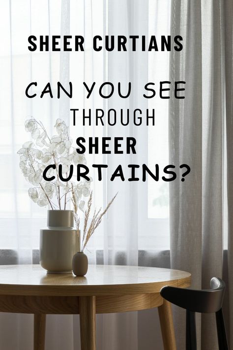 Image showing wooden coffee table and white coloured sheer curtain Curtains With Sheers Underneath, Sheers And Curtains Together, Curtains With Sheer In The Middle, Sheer Curtains Living Room Modern, Sheer Curtain Ideas, Shear Curtains, Dark Bedroom Walls, Black Sheer Curtains, Sheers Curtains Living Room