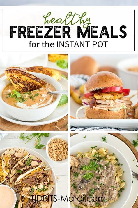 Healthy Freezer Meals for the Instant Pot Freezer Crockpot Meals Healthy, Instant Pot Freezer, Instant Pot Freezer Meals, Summer Slow Cooker Recipes, Chicken Freezer Meals, Freezer Friendly Meals, Pot Recipes Healthy, Healthy Freezer Meals, Meal Train Recipes