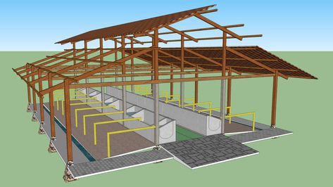 Cattle Barn Designs, Cow Shed Design, Cattle Housing, Poultry Farm Design, Shed Design Plans, Goat Shed, Cattle Barn, Store Warehouse, Cow Shed