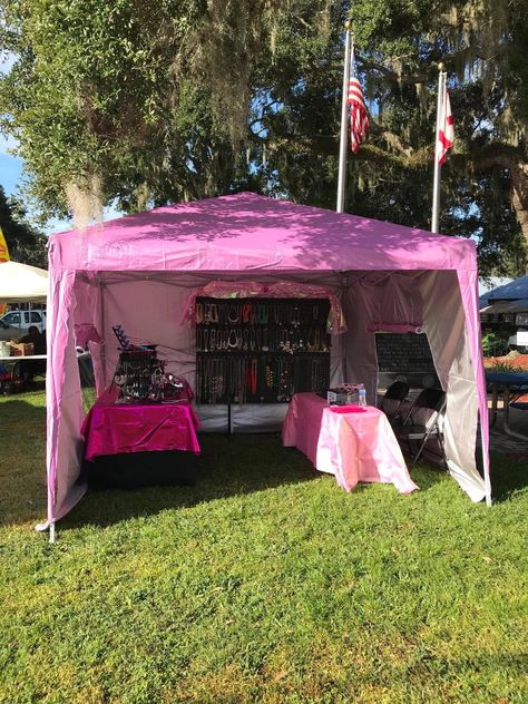 Tent Business Ideas, Back To School Vendor Booth, Tent Booth, 10x10 Canopy Tent, Canopy Carport, School Supply Drive, Farmers Market Booth, Pink Tent, Vendor Booth