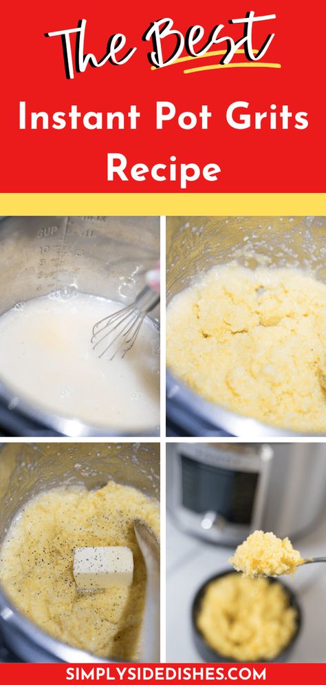 Grits have never been easier than when they are made in the Instant Pot! This Instant Pot grits recipe is super simple - it can be eaten plain or dressed up however you want! Instant Pot Grits, Breakfast Casserole French Toast, Instant Grits, How To Cook Grits, Corn Grits, Creamy Grits, Cheesy Grits, Sweet Potato Toast, Grits Recipe