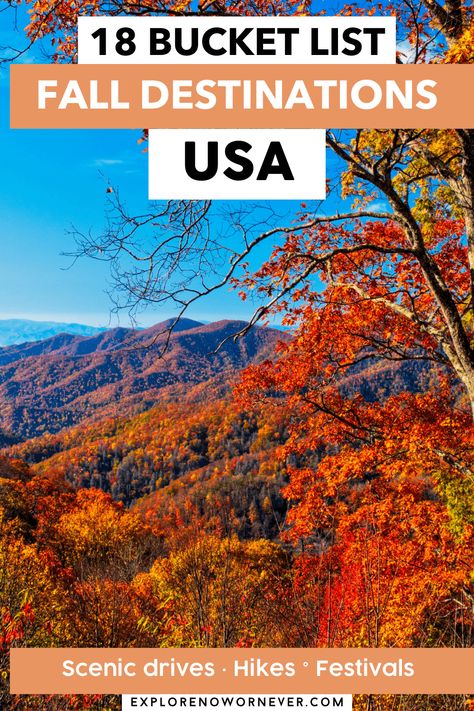 Looking for fab fall trips? Here are 18 amazing fall destinations in the US…From scenic drives and leaf peeping hikes to foodie festivals and warm getaways. Read more here. Honeymoon Destinations Usa, Fall Destinations, American Travel Destinations, Pictured Rocks National Lakeshore, Cascade National Park, Fall Getaways, North Cascades National Park, Leaf Peeping, Hiking Destinations