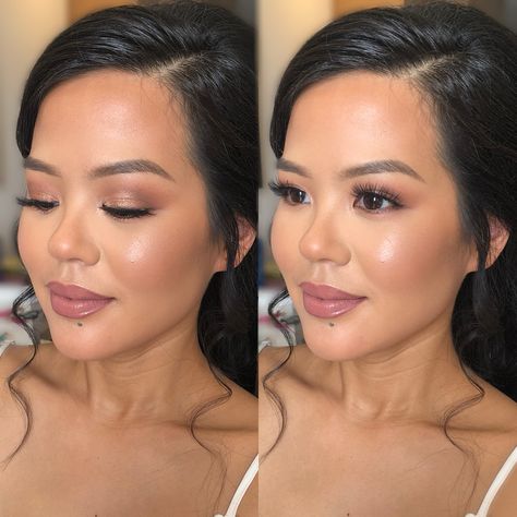 #weddingmakeupinspo #weddingmakeup #asianweddingmakeup | THE BEAUTY VANITY Wedding Guest Makeup Asian, Glowy Makeup Wedding, Nude Eye Makeup, Asian Wedding Makeup, Bridal Party Makeup, Wedding Guest Makeup, Beauty Vanity, Bridal Glam, Wedding Makeup For Brown Eyes