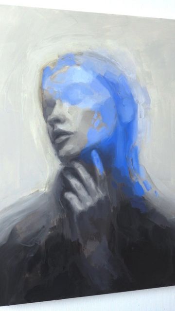 Josh Sorrell on Instagram: "I get so excited when I know it's color painting day. The possibilities of where it will go are endless. I do have a rough idea in mind but it always starts going it's own direction the second I start putting paint down. #blue #oilpaint #portrait #impressionism #expressionism #surrealism #artstudio" Josh Sorrell, Blur Paintings, Art Conveying Emotions, Blurry Portrait Painting, Painting Based On Emotions, Blurred Portrait Painting, Emotions Expressed Through Art, Art Major, Different Art Styles