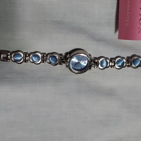 Fondini collection blue facing women's watch Prom Accessories, Blue Watches, Girly Jewelry, Women's Watch, Vintage Bracelets, Bracelet Stack, Cute Jewelry, Silver Watch, Vintage Watches