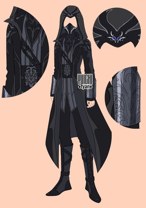 Clothes Adopt, Male Fantasy Clothing, Fantasy Outfits, Villain Costumes, Warrior Outfit, Super Hero Outfits, Dress Design Drawing, Clothing Design Sketches, Drawing Anime Clothes