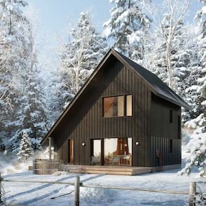 Cabin with loft floor plans