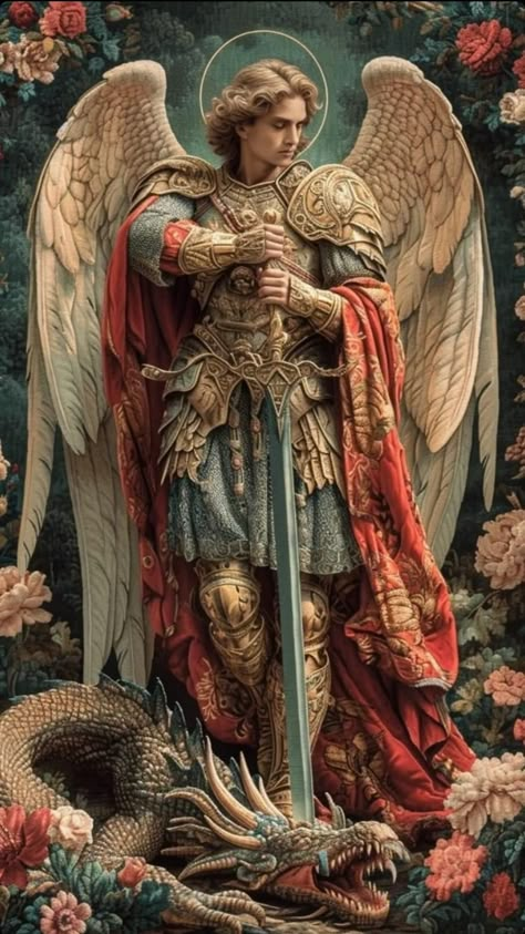 Saint Michael Angel, Angel Warrior, Jesus And Mary Pictures, San Michele, Angels Among Us, Religious Images, Archangel Michael, Angel Pictures, Angels And Demons