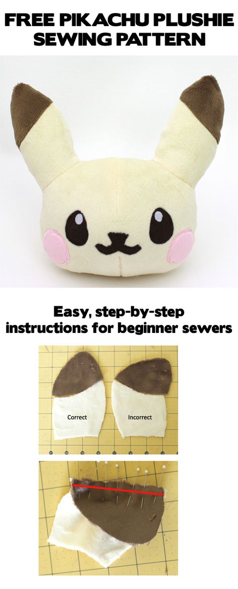 Free Pikachu & D.va plushie sewing patterns Plush Sewing, Plush Pokemon, Pokemon Stuffed Animals, Diy Plush, Children's Games, Trendy Sewing Patterns, Toy Sewing, Crafts Sewing Patterns, Free Toys