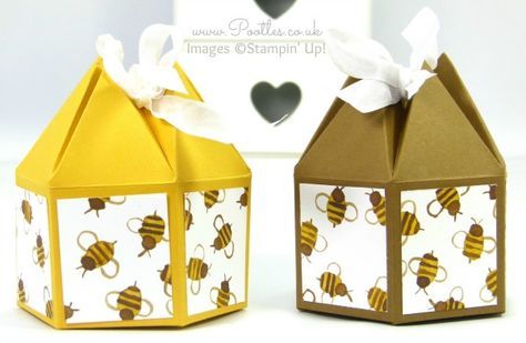 Stampin Up Dsp, Stampin Up Anleitung, Cards Tutorial, Box Tutorial, Trendy Diy, Envelope Punch Board, Bee Cards, Deco Originale, 3d Paper Crafts