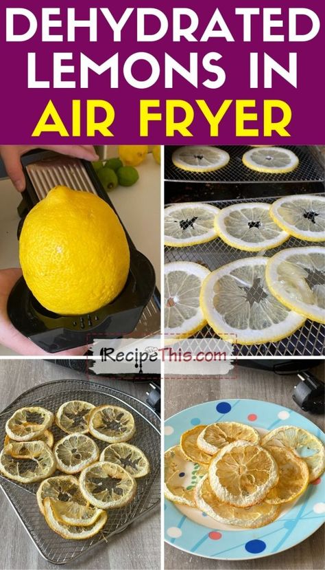 How to dehydrate Lemon Dehydrate Oranges, Dehydrated Lemons, Dehydrated Orange Slices, Dehydrated Oranges, Dehydrator Recipes Fruit, Food Dehydration, Fruit Garnish, Air Fryer Fish, Air Fryer Recipe