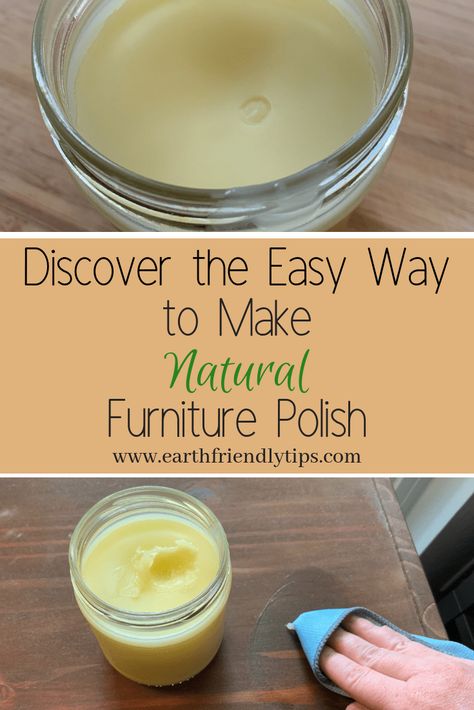 Homemade Furniture Polish, Diy Furniture Polish, Polish Furniture, Beeswax Furniture Polish, Wood Furniture Plans, Homemade Furniture, Natural Furniture, Furniture Polish, Homemade Cleaning Products