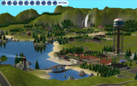 Sims 2 Neighborhood Download, Sims 2 Neighborhood, Ts2 Cc, My Sims, Valley Village, Greek House, The Sims 2, Street House, Mountain Vacations