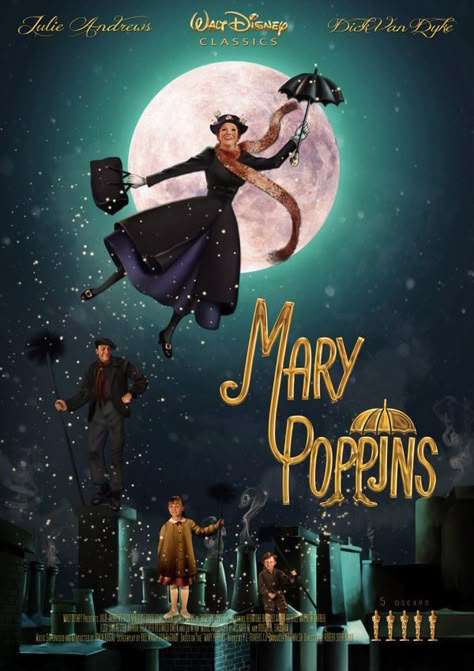 Mary Poppins Poster, Merry Poppins, Mary Poppins Movie, Deco Cinema, Mary Poppins 1964, Nature And Human, Harry Clarke, Dvd Case, Disney Posters